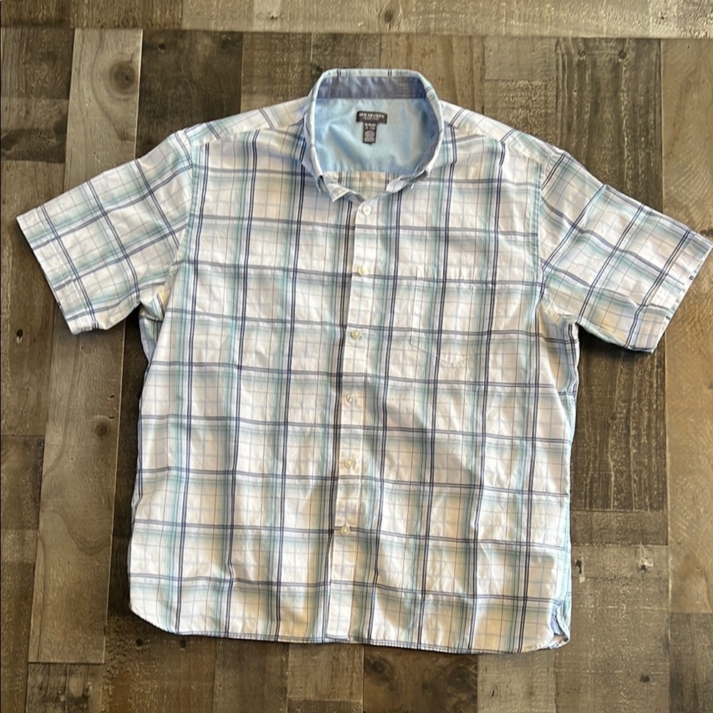 VAN HAUSEN Men's‎ Blue Plaid Shirt